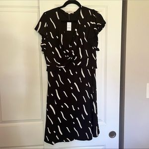 The Loft, dress, midi, size XL, new with tags, black and white